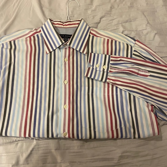 🆕 Ted Baker Striped Dress Shirt - Picture 9 of 10
